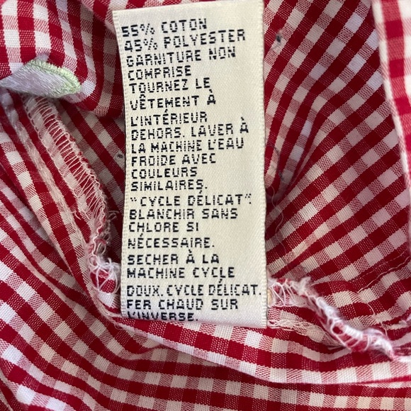 Alison Daley Red Gingham Cherry Blouse Size 8P - Picture 10 of 10